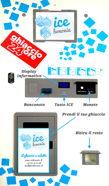 La macchina per il ghiaccio di ICE BONONIA